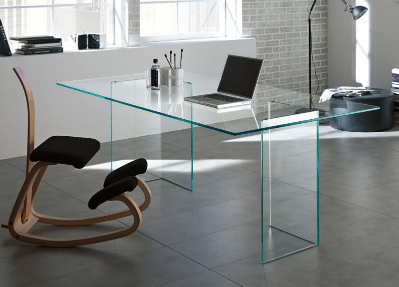 glass computer desk